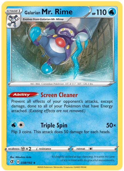Galarian Mr. Rime - 38/192 - Rare