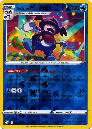 Galarian Mr. Rime - 36/189 - Rare Reverse Holo