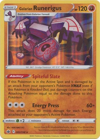 Galarian Runerigus - 83/198 - Holo Rare
