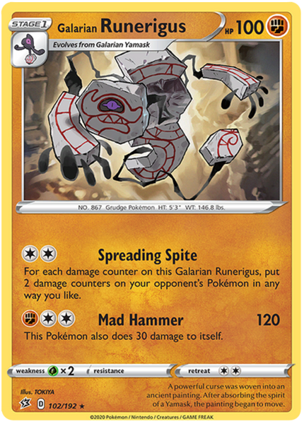 Galarian Runerigus - 102/192 - Rare