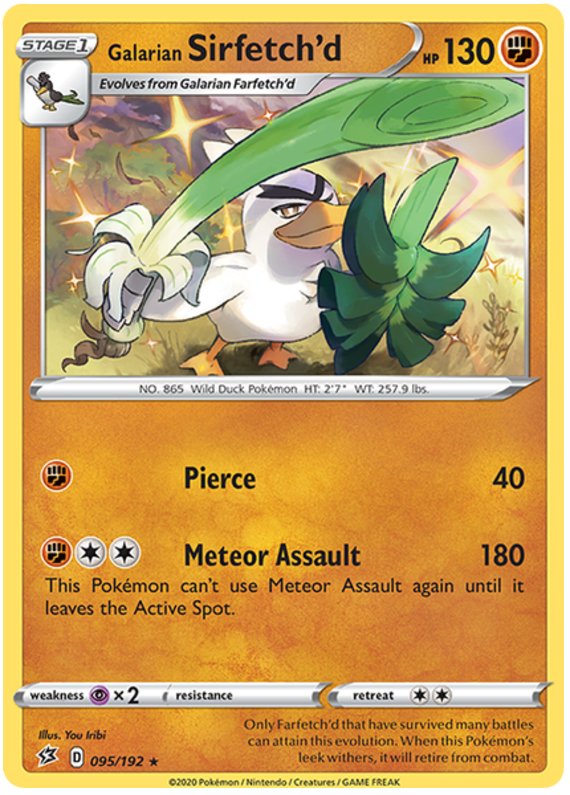 Galarian Sirfetch'd - 95/192 - Holo Rare