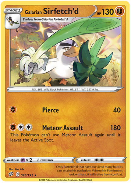 Galarian Sirfetch'd - 95/192 - Holo Rare