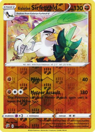 Galarian Sirfetch'd - 95/192 - Holo Rare Reverse Holo