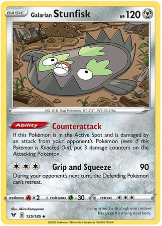 Galarian Stunfisk - 125/185 - Uncommon