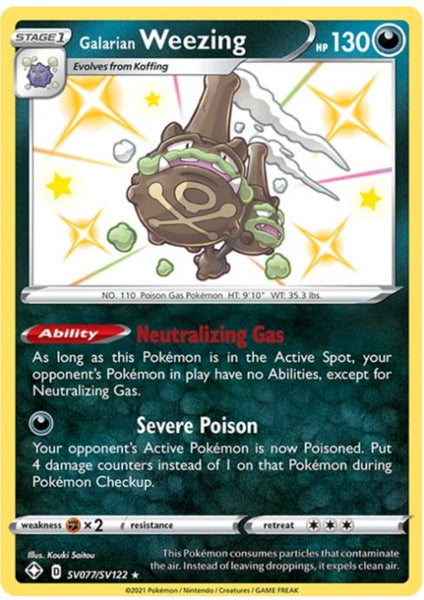 Galarian Weezing - SV77/SV122 - Shiny Rare