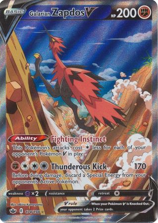 Galarian Zapdos V Full Art - 174/198 - Ultra Rare