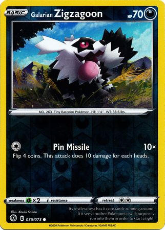 Galarian Zigzagoon - 35/73 - Common Reverse Holo