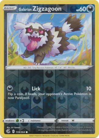 Galarian Zigzagoon - 159/264 - Common Reverse Holo