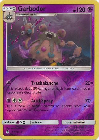 Garbodor - 51/145 - Rare Reverse Holo