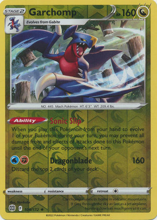 Garchomp - 109/172 - Holo Rare Reverse Holo