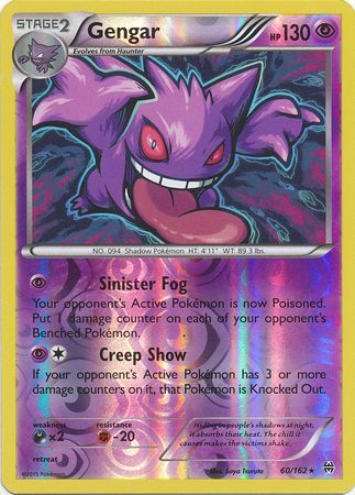 Gengar - 60/162 - Holo Rare Reverse Holo