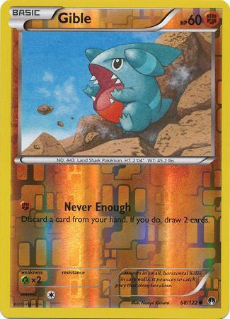 Gible - 68/122 - Common Reverse Holo