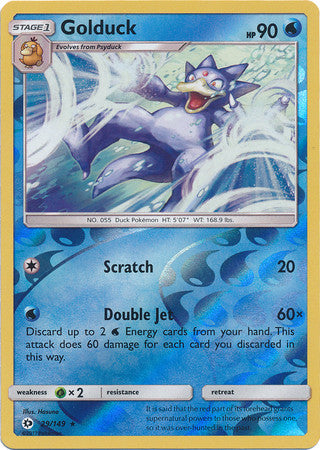 Golduck - 29/149 - Rare Reverse Holo