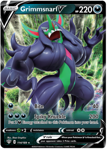 Grimmsnarl V - 114/189 - Ultra Rare