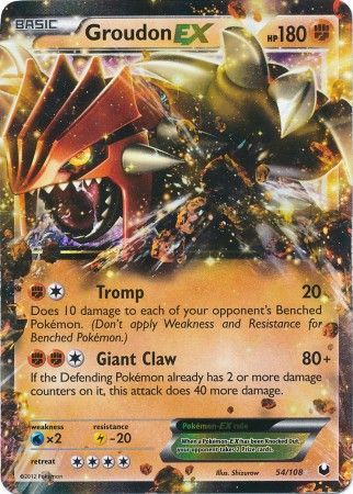 Groudon Ex - 54/108 - Ultra Rare