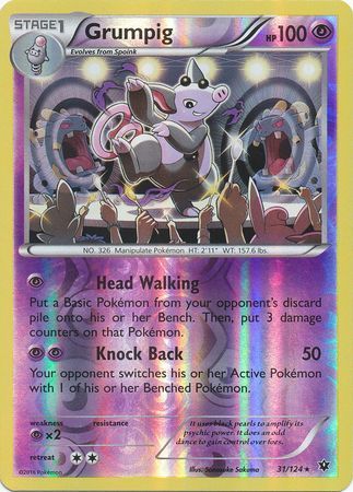 031/124 - Grumpig - Rare Reverse Holo