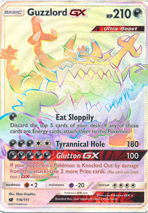 Guzzlord GX Hyper Rare - 116/111 - Hyper Rare