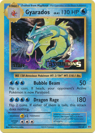 Gyarados Pre Release STAFF - 34/108 - Promo