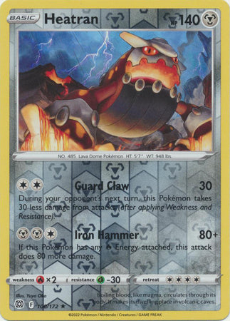Heatran - 100/172 - Rare Reverse Holo