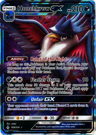 Honchkrow GX - 109/214 - Ultra Rare