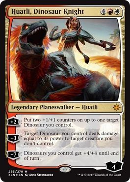 Huatli, Dinosaur Knight - 285/279 - Mythic FOIL