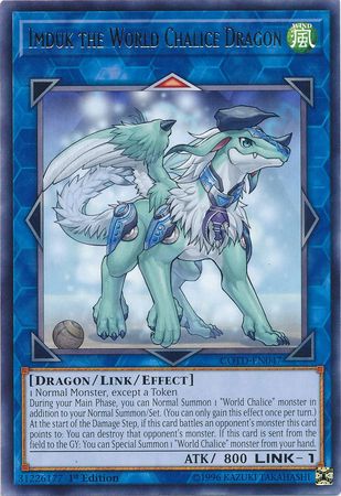 Imduk the World Chalice Dragon - COTD-EN047 - Rare 1st Edition