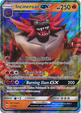 Incineroar GX - 27/149 - Ultra Rare