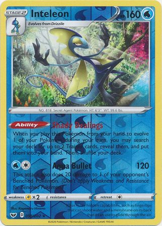 Inteleon - 58/202 - Holo Rare Reverse Holo