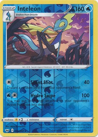 Inteleon - 59/202 - Rare Reverse Holo