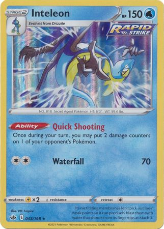 Inteleon - 43/198 - Holo Rare