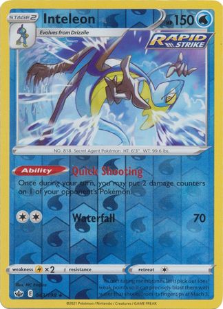 Inteleon - 43/198 - Holo Rare Reverse Holo