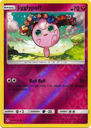 Jigglypuff - 134/214 - Common Reverse Holo