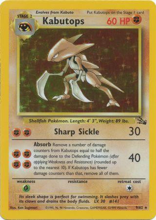 Kabutops - 9/62 - Holo Rare - lightly played