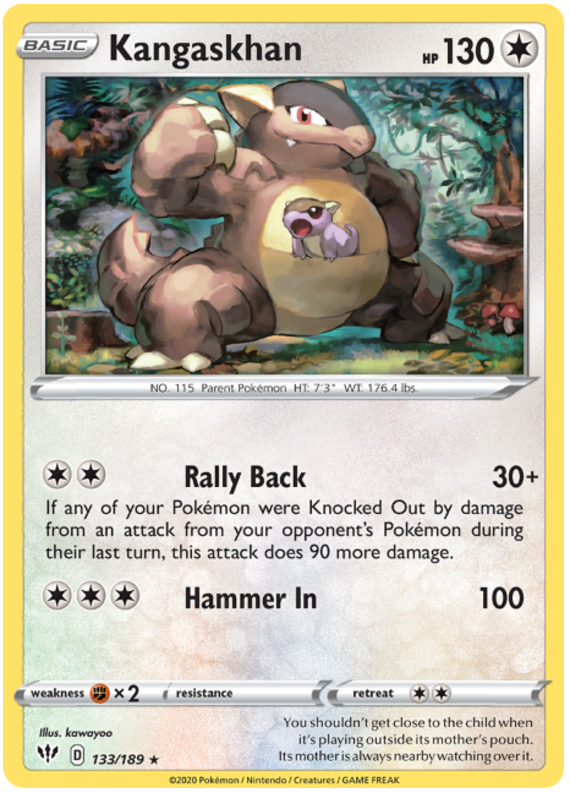 Kangaskhan - 133/189 - Non-Holo Rare - Theme Deck