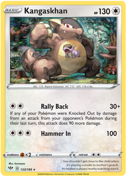 Kangaskhan - 133/189 - Non-Holo Rare - Theme Deck