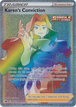 Karen's Conviction Hyper Rare - 216/198 - Hyper Rare
