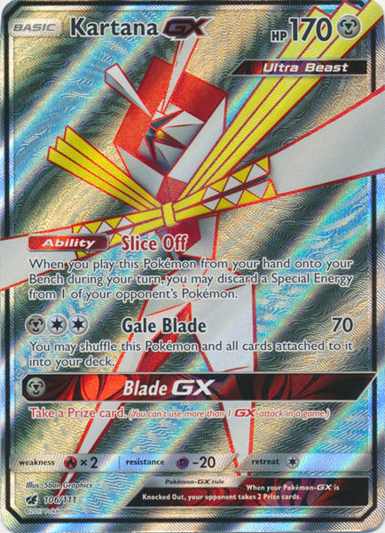 Kartana GX Full Art - 106/111 - Ultra Rare