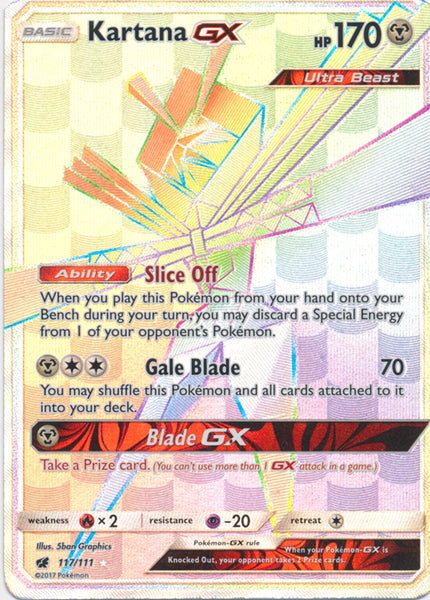 Kartana GX Hyper Rare - 117/111 - Hyper Rare