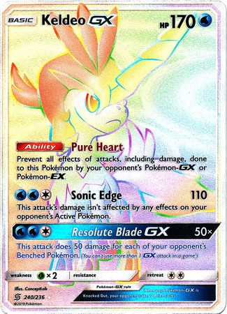 Keldeo GX Hyper Rare - 240/236 - Hyper Rare