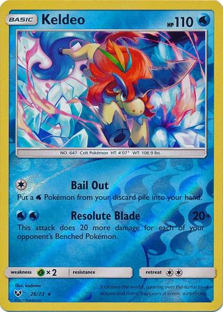 Keldeo - 26/73 - Holo Rare Reverse Holo