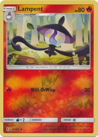 Lampent - 12/145 - Uncommon Reverse Holo