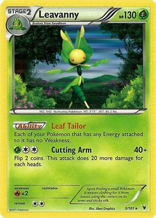 Leavanny - 3/101 - Non-Holo Rare Theme Deck