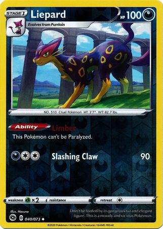 Liepard - 40/73 - Uncommon Reverse Holo