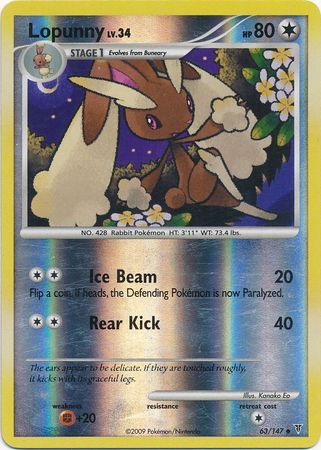 Lopunny - 63/147 - Uncommon Reverse Holo