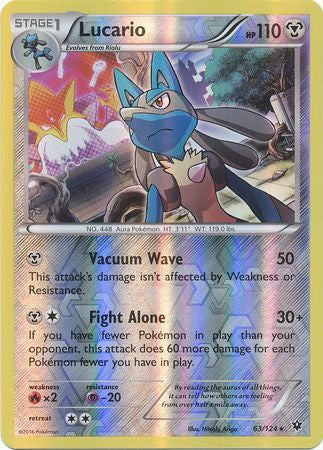 063/124 - Lucario - Holo Rare Reverse Holo
