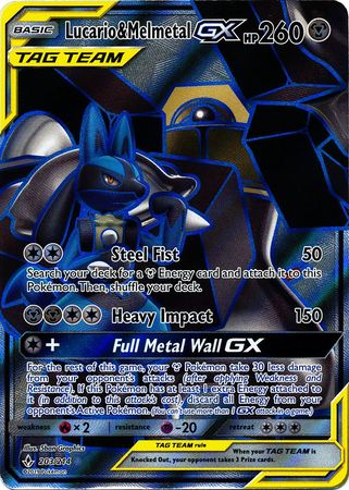 Lucario & Melmetal GX Full Art - 203/214 - Ultra Rare