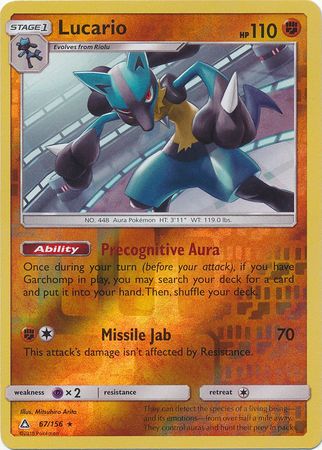 Lucario - 67/156 - Holo Rare Reverse Holo