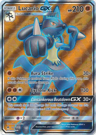 Lucario GX Full Art - 122/131 - Ultra Rare
