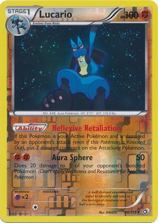 Lucario - 80/113 - Holo Rare Reverse Holo