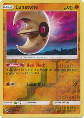 Lunatone - 68/147 - Uncommon Reverse Holo
